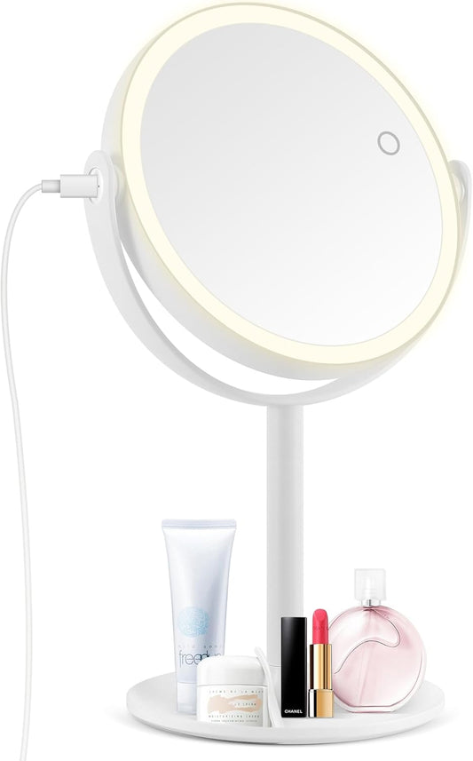 Lighted Magnifying Mirror, 20x Magnifying Makeup Mirror with Lights