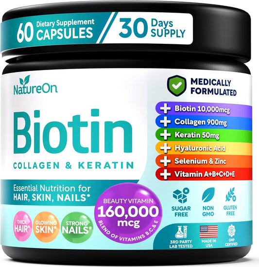 Biotin Supplement, Hair Skin and Nails Vitamin for Women & Men