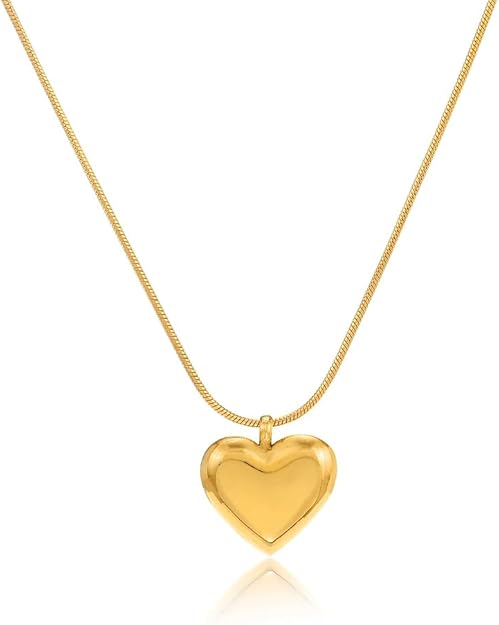 Pendant Necklace 18k Gold Plated Heart